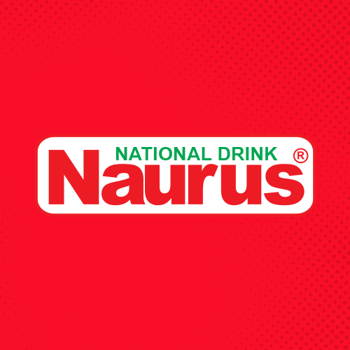 Naurus National Drink logo with red background