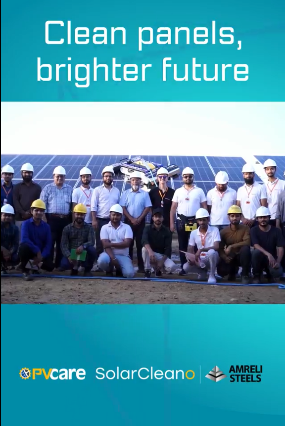 PVcare™️ Introduces SolarCleano F1 at Amreli Steel