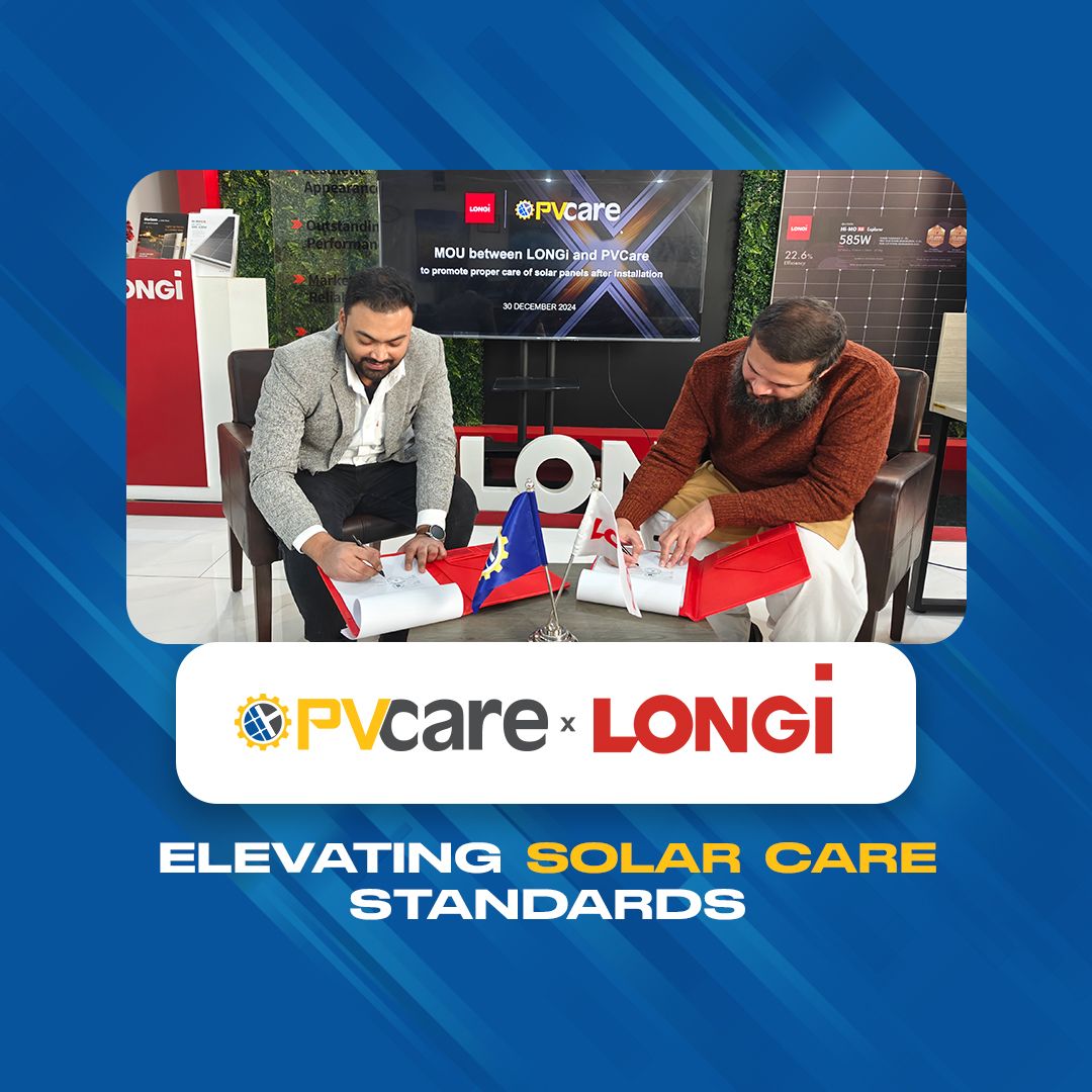 PVcare Signs MOU with LONGi Solar Pakistan to Promote OEM-Approved Solar Care
