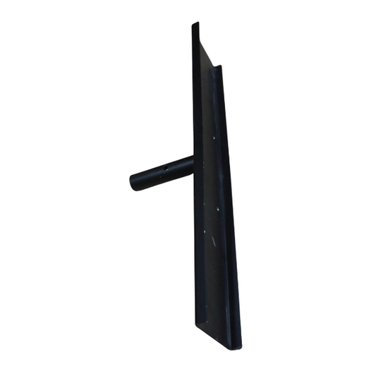 Black metal bracket on a white background